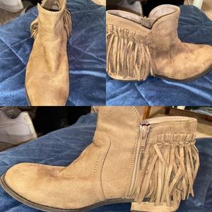 Boutique fringe booties
